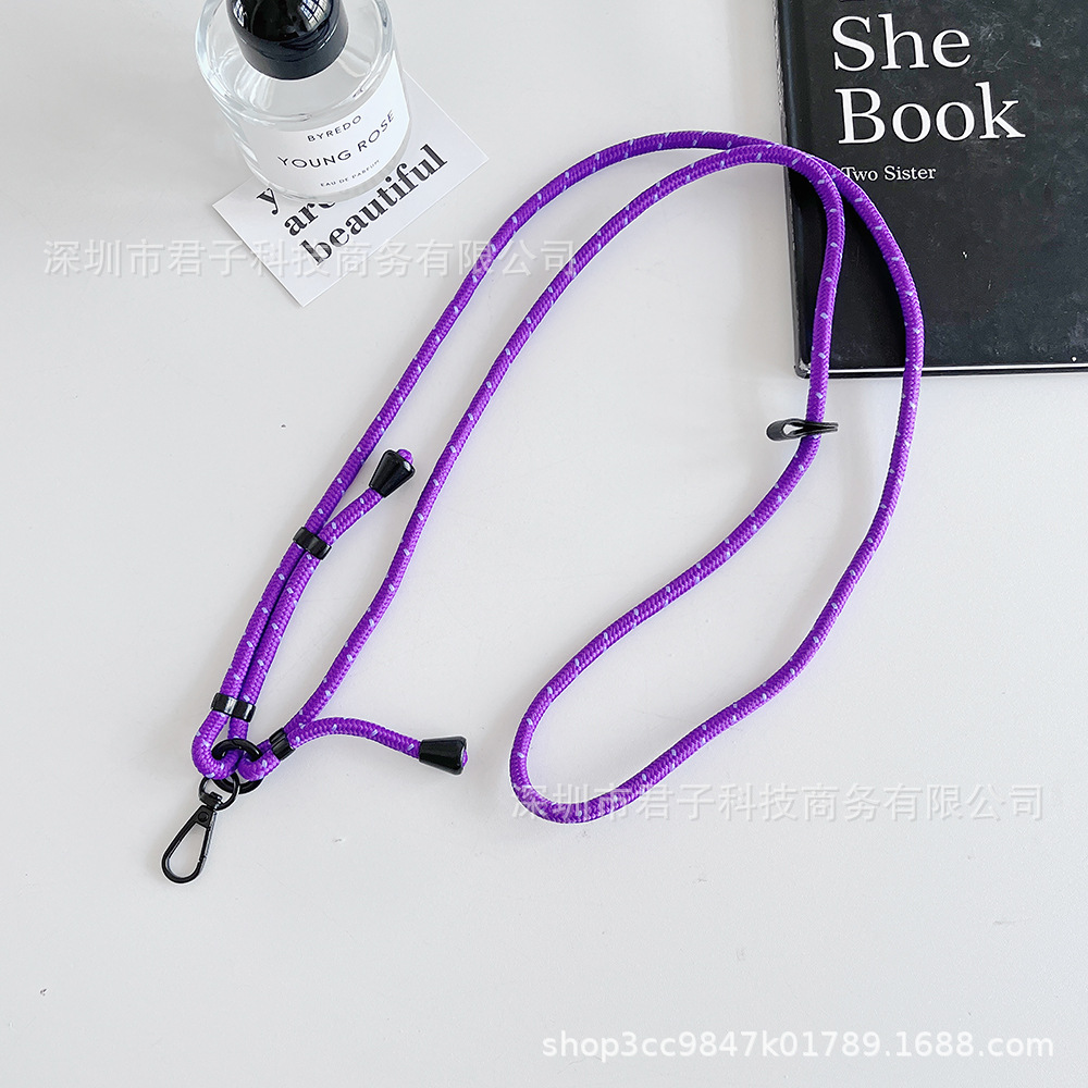 Personalidad japonesa y coreana de doble botón colgante colgante de doble botón colgante ajustable de hombro colgante de cuello para teléfono móvil bolso universal cuerda de botella de agua