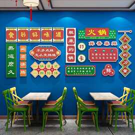网红市井火锅饭店墙面装饰壁画串串香创意布置餐饮馆背景贴纸自粘