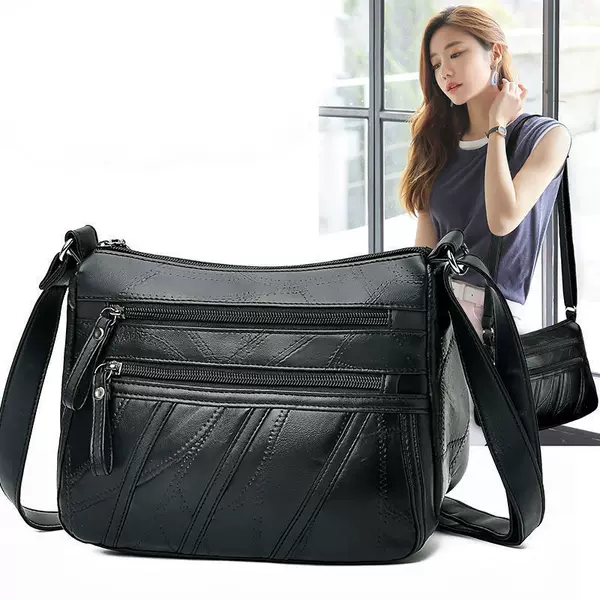 Factory Direct Sales Goatskin Texture Crossbody Bag for Women 2024 New Bag Women's Shoulder Bag Fashionable and Atmospheric Mother Bag
