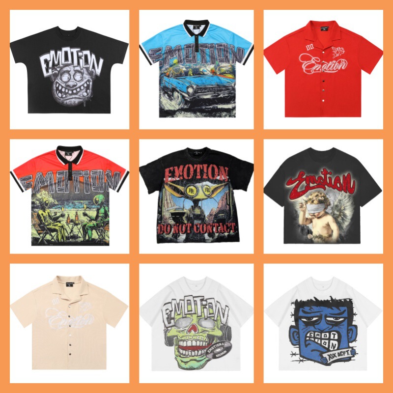 European Street Fashion Printed Short-Sleeve T-Shirt for Men, Trendy Brand with Rhinestone Patterns, Unique Men's Clothing, Stylish Slim-Fit Floral T-Shirt