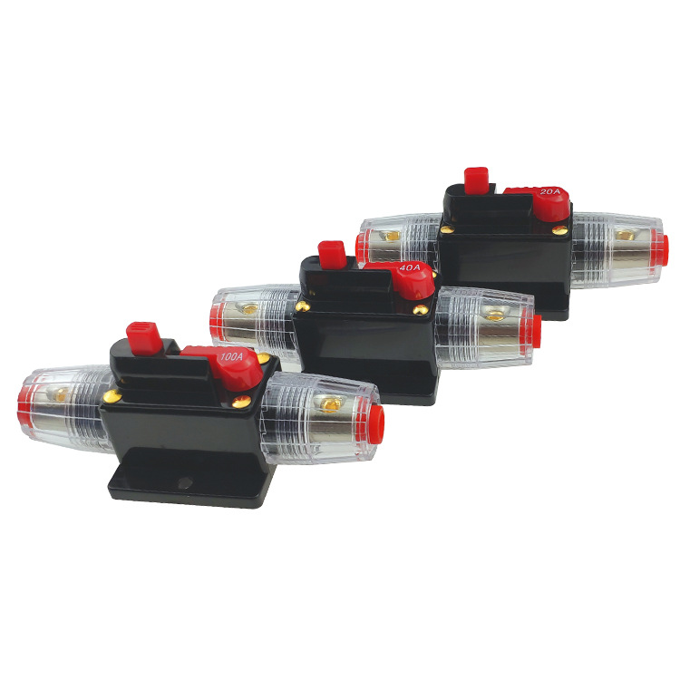 房车改装电流电源线保护自动恢复位断路器汽车音响带开关保险丝座