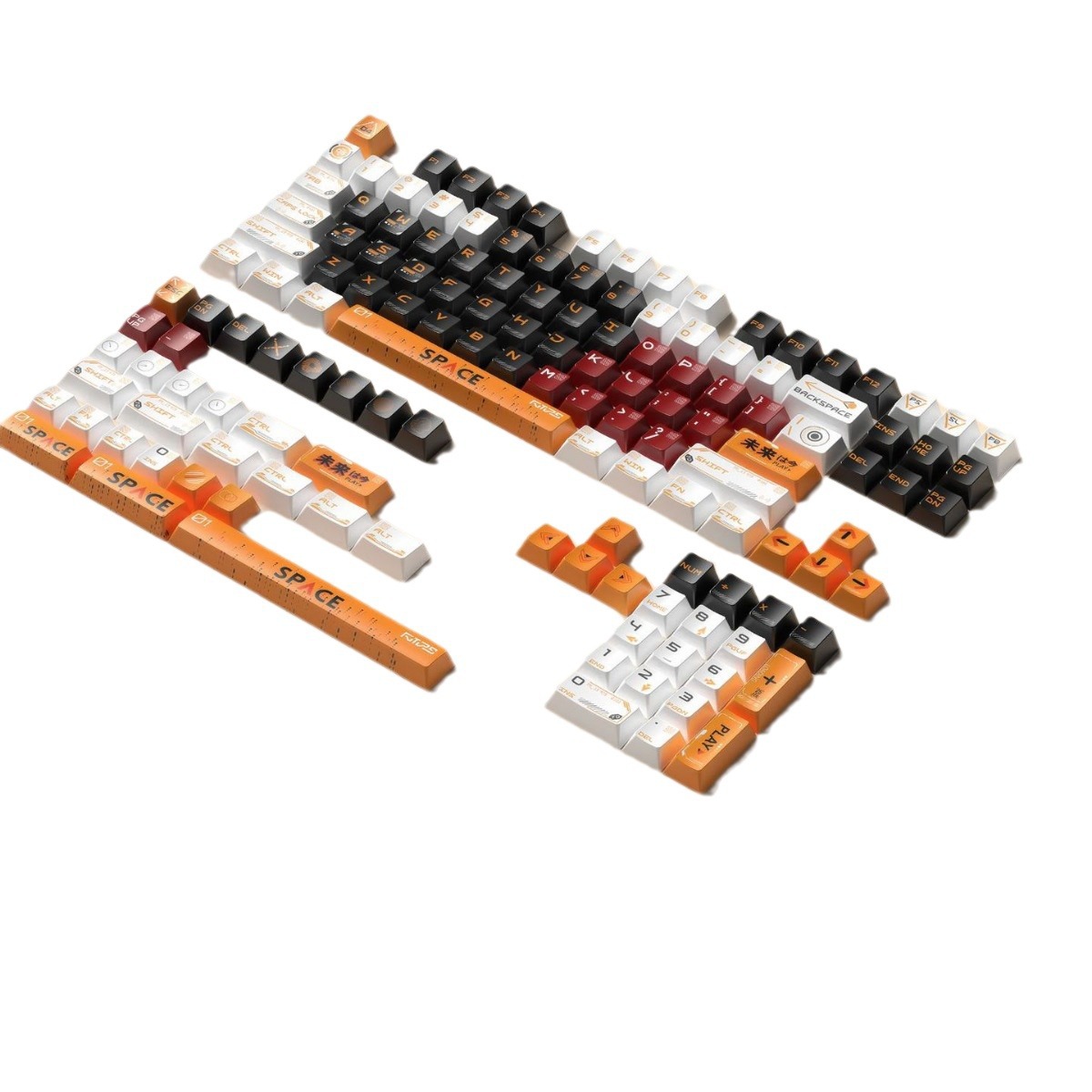 Plata tallado personalizado tapa de tecla de fábrica original sublimación en caliente de dos colores inyección de teclado mecánico general especial PBT conjunto completo