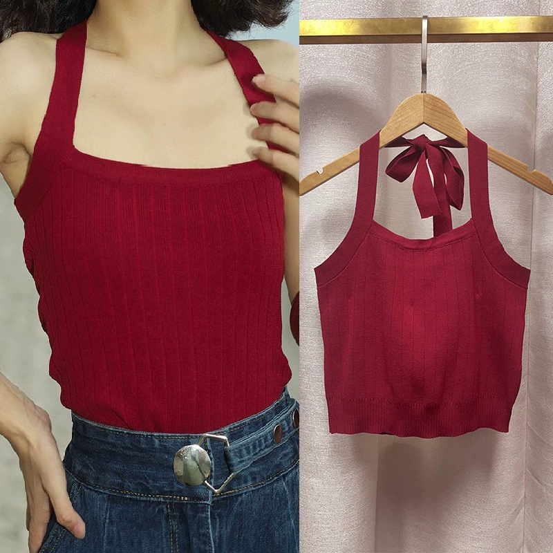 Вязаный топ без рукавов с чашечками, стиль Chanel, slim fit, открытая спина