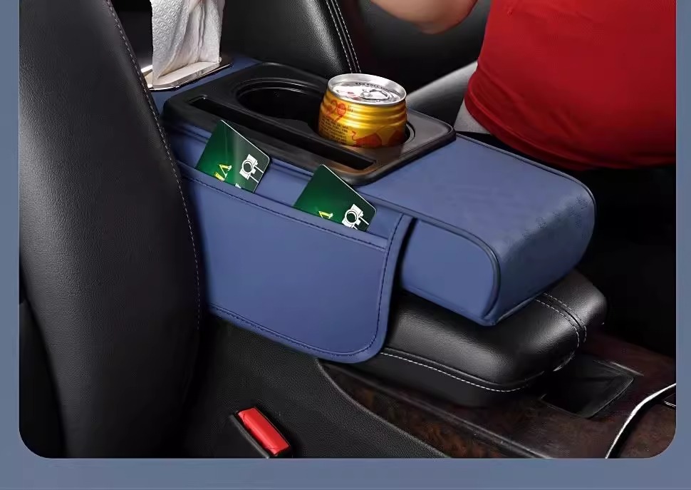 Car Compact Special Car Armrest Box Protective Pad Tissue Box Central Narrow Elbow Heightening Pad Water Cup Holder