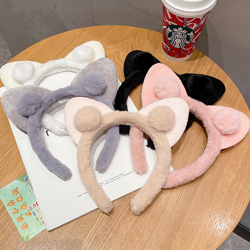 plush cat ears headband