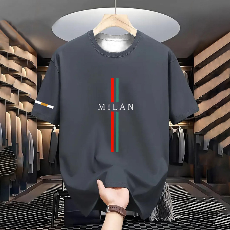 2025 クロスボーダー Tシャツヨーロッパとアメリカの夏の新しい ins3DT シャツメンズハイエンドトレンディカジュアルベーシック半袖|undefined