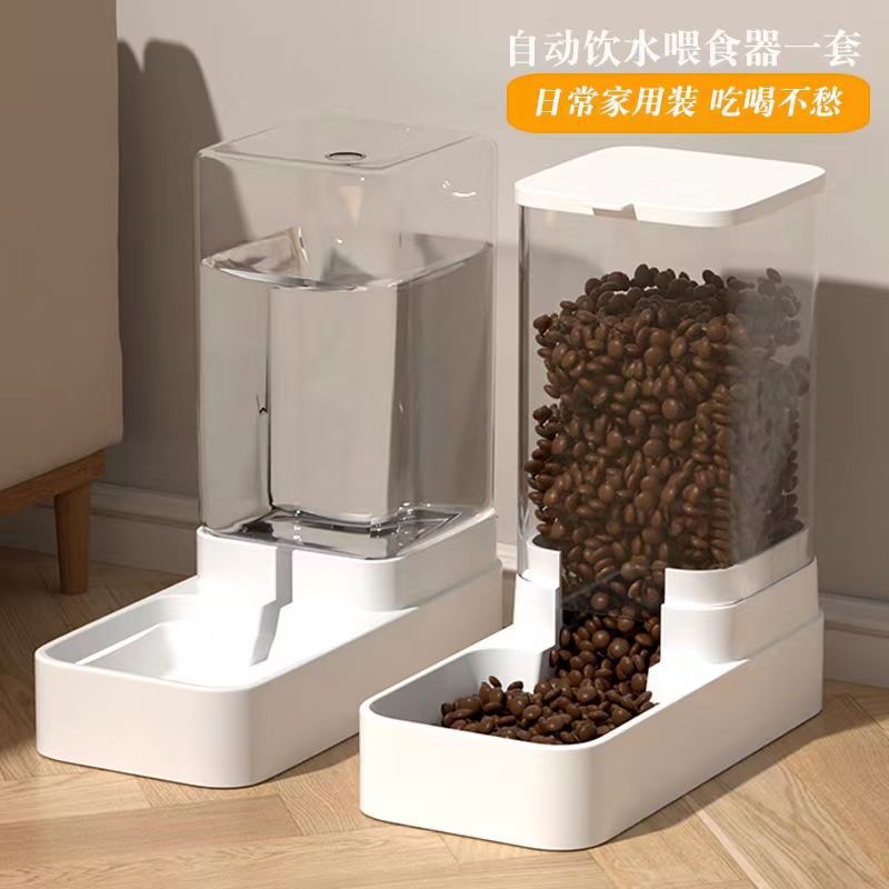 Transparent drinking fountain 3.3l + feeder 1.6kg