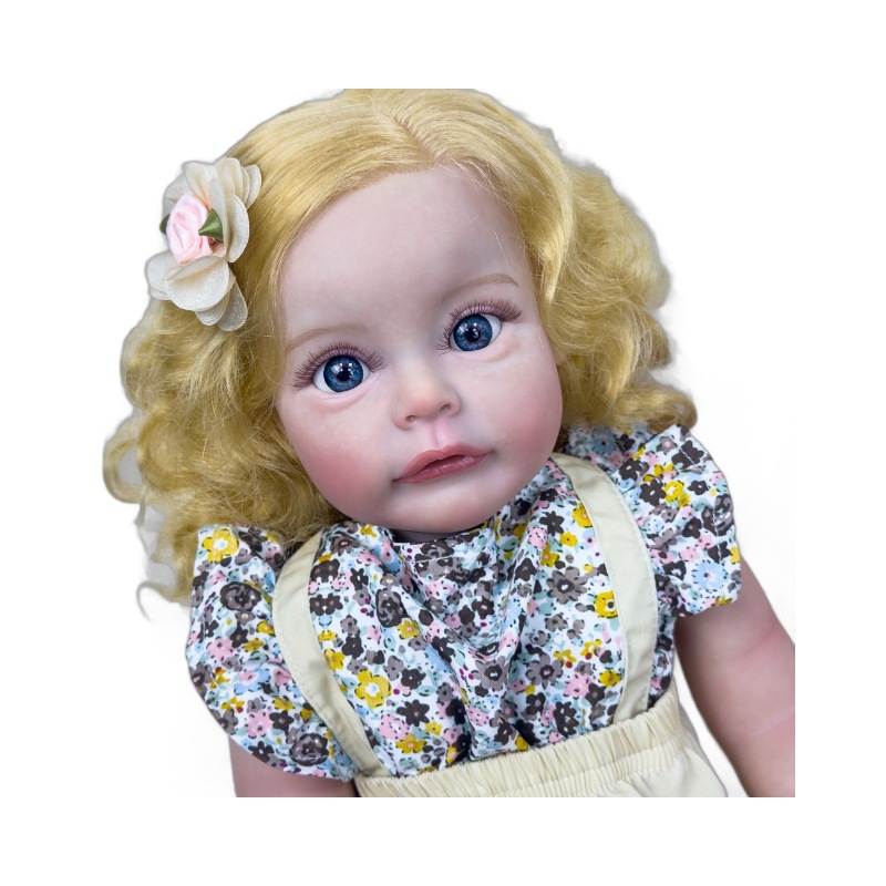 Muñeca pesada para niñas, nuevo cabello largo, juguetes caseros, regalo para muñecas para niños, 22 pulgadas, suave, Henghua