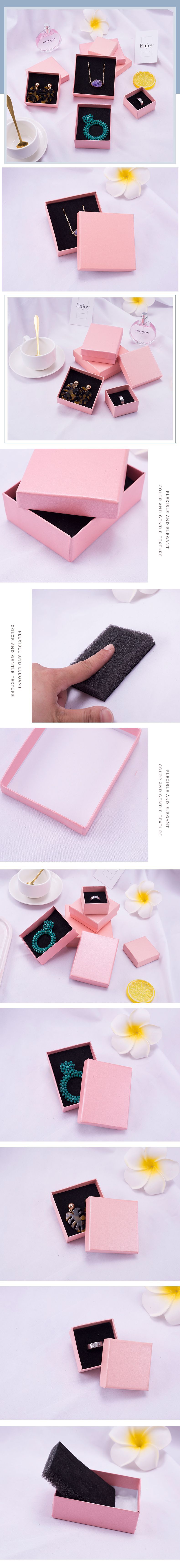 Fashion Simple Style Solid Color Paper Jewelry Boxespicture1