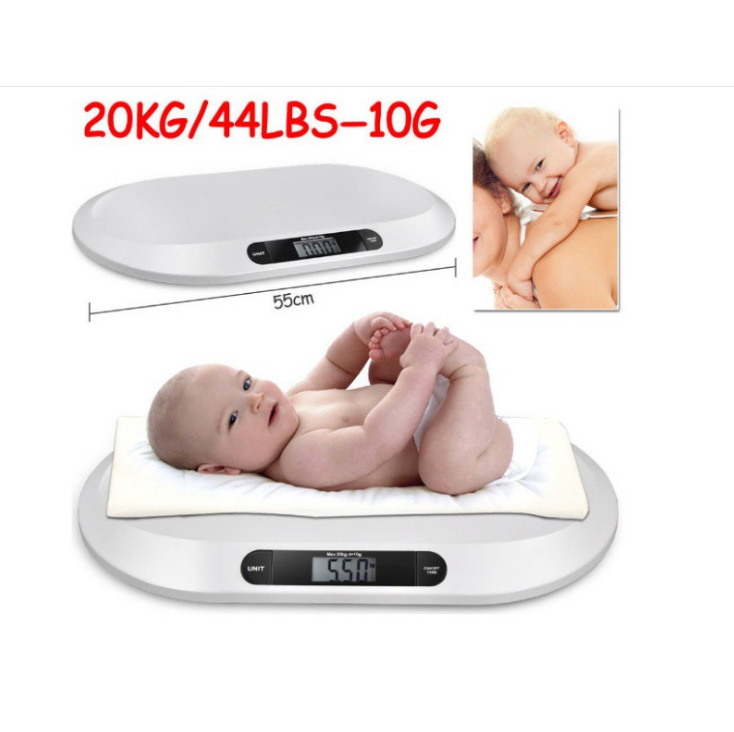 新款多功能孕妇 20kg 便携式婴儿体重秤 高精度电子健康秤 宠物秤