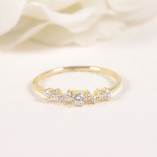 �����ʯ��ָŮ18k�S��С����ϵ�н�ָ�M�����ʯ�Ž��˹�����