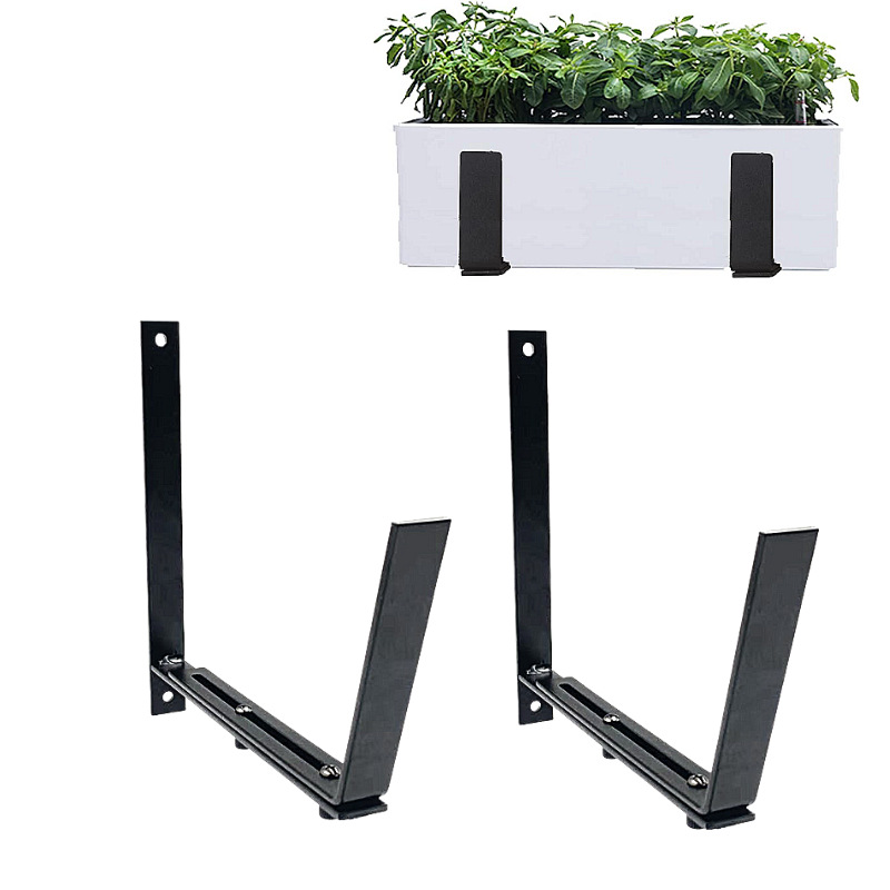 Fuente de la fábrica de metal ajustable planta maceta soporte terraza maceta soporte jardín valla pérgola balcón percha