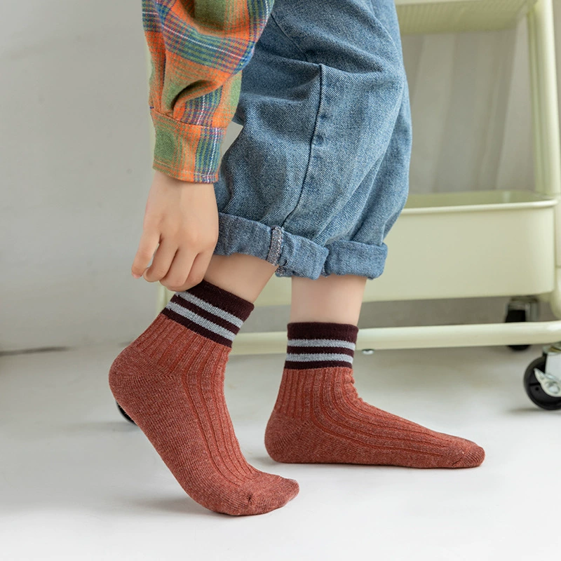 Children's autumn cute breathable socks for men and women, mid-length