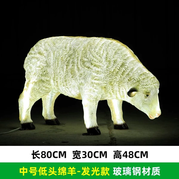 Medium-sized low-headed sheep 48cm tall