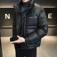 【6302】【做到过年不断好长期款】立领皮白鸭绒羽绒服男