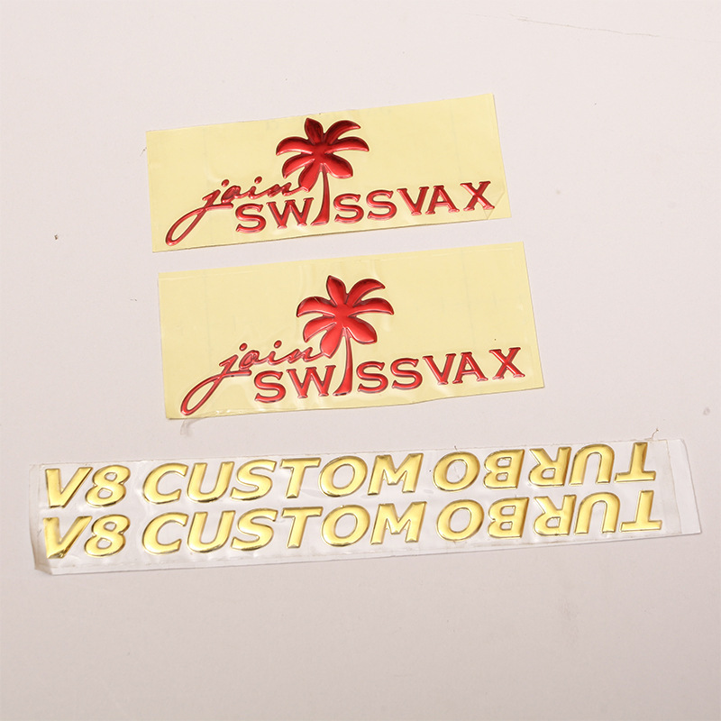 Tienda de 4S personalizada 3D tridimensional personalizada pegatinas de coche de metal tridimensional cóncavo-convexo suave logo image 5