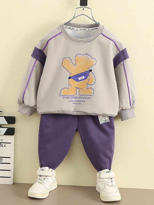 Conjunto de Sudadera para Niños 4236, Ropa Deportiva Infantil Nueva 2026, Estilo Moderno para Primavera y Otoño