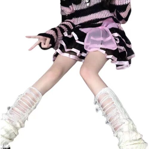 Solid color socks for female Internet celebrities, the same ins hole beggar socks, catwalk style, spring and summer thin high tube piles of women's socks sets