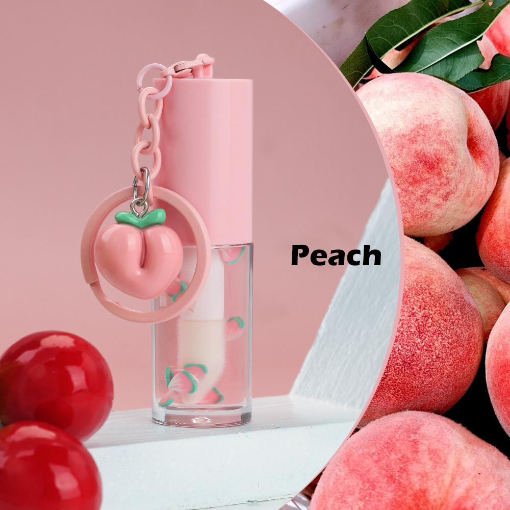 Cute pieza de fruta colgante llavero lubrificante