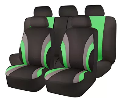 Wholesale – Seat cushion, seat cover - green-and-gray-2-piece-set-single-seat