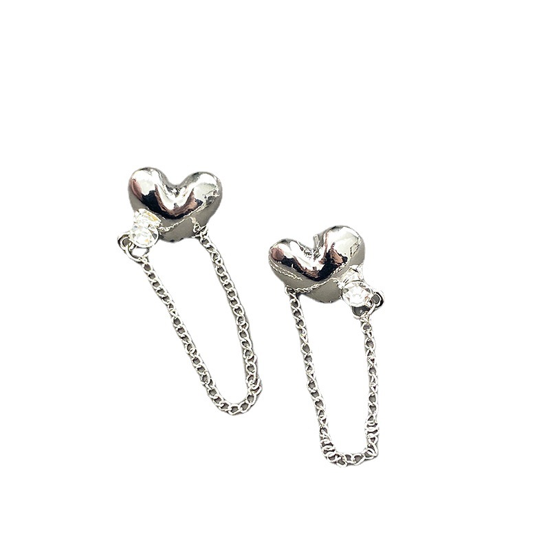 Elegant long sophisticated earrings with tassels with zircon