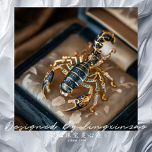 灵心珠宝  原创高品质蝎子胸针卡通服装帽子包包装饰品防走光别针