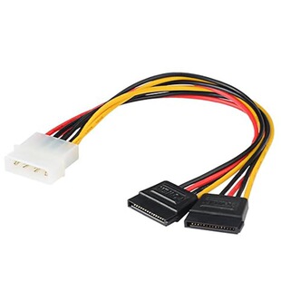Customized Y-Type Cable Adapter 4-Pin Male to Sata15-Pin Female Power Splitter Adapter Cable 18A