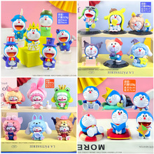 哆啦A梦叮当猫手办盲盒蓝胖子机器猫玩具公仔模型娃娃机汽车摆件