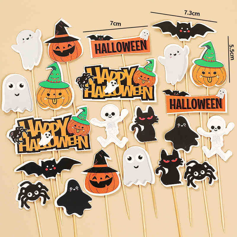 2025年ハロウィンパンダケーキデコレーションプラグイン、面白いカボチャと幽霊のパーティーフェスティバルハッピー装飾飾り|undefined