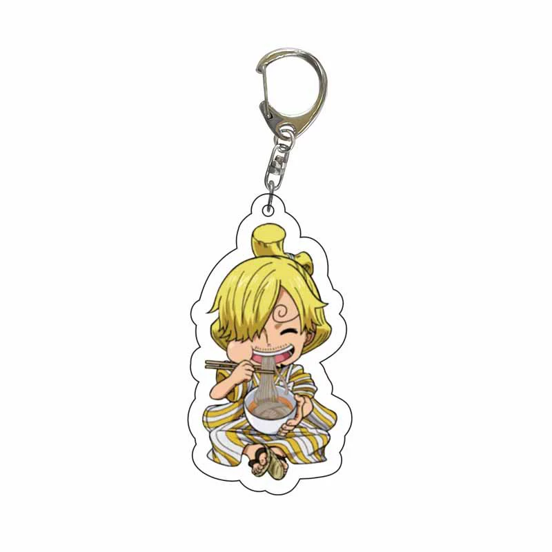 Аниме-брелок One Piece Ackle с Луффи Сауроном, прозрачный кулон, перекрестный, двухсторонний, своими руками