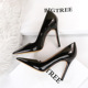 3169-3 European and American fashion contracted wind ultra-high with shallow mouth pointed sexy nightclub show thin high heels for women's shoes single shoes
