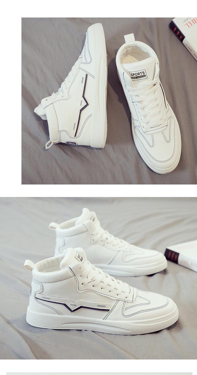 Chaussures de sport décontractées et polyvalentes en toile blanche pour hommes, nouvelle édition coréenne du printemps 2024_voghion.com