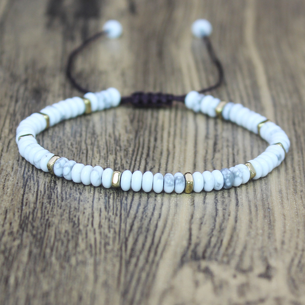 Printing Pattern Natural Stone Emperor Stone Casual Irregular Beaded Printing Bracelets