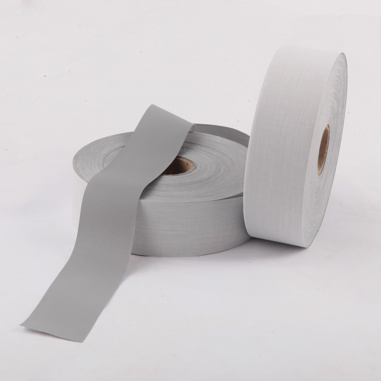 高亮化纤莹光布反光条 保温箱外卖警示条亮银tc380反光布涤纶劳保