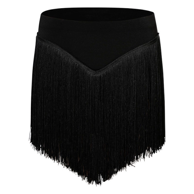 Юбка латинского танца с бюстом двухслойная зашифрованная нерегулярная юбка с кисточкой