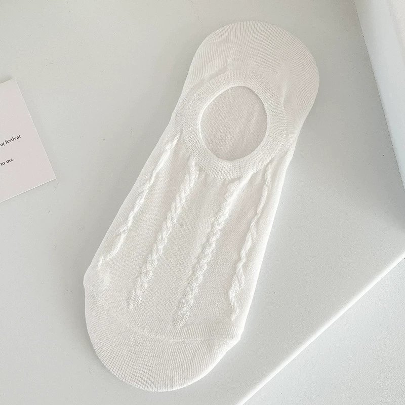 Invisible low‑cut summer thin socks, tide style, white and patterned designs, lightweight 0.02 kg