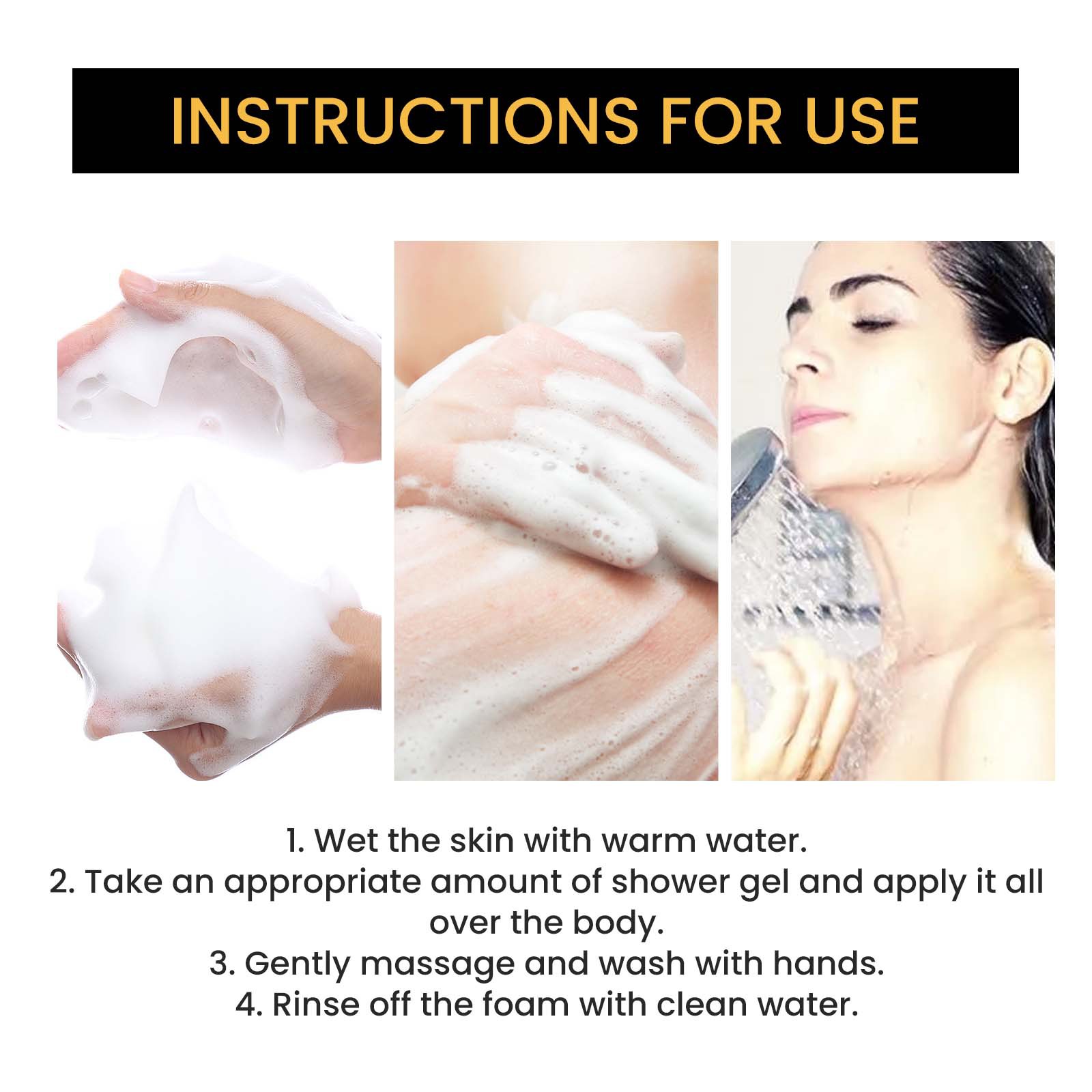 EELHOE honey shower gel, deep cleansing, moisturizing and rejuvenating, relieving skin redness, dryness and itchiness, skin care shower gel_voghion.com
