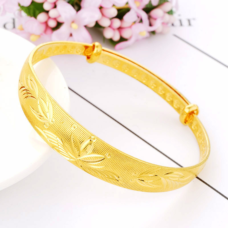 Bracelet 1PC lady does not fade for a long time Gypsy push-pull copper alloy_voghion.com