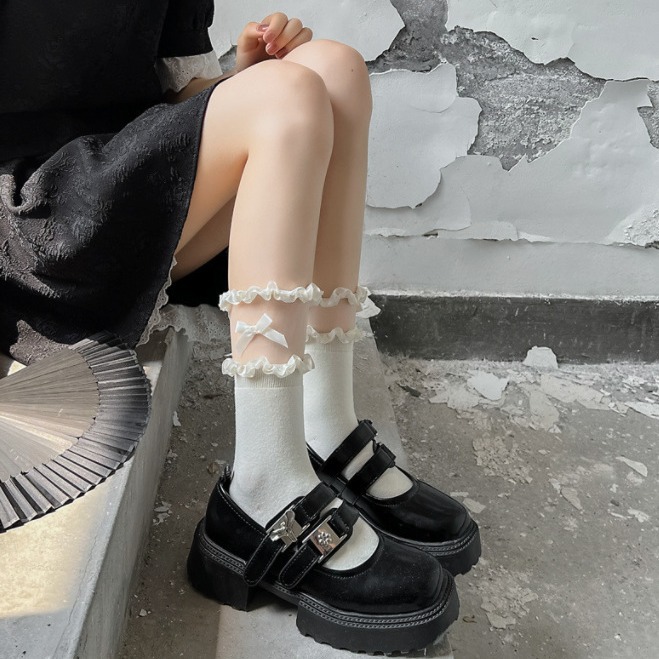 Cute summer thin Japanese knee socks