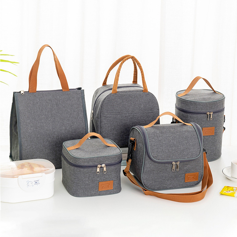 Wholesale thickened round lunch bag for work with food insulation student portable lunch bag outdoor large capacity insulation bag Wholesale thickened round lunch bag for work with food insulation student portable lunch bag outdoor large capacity insulation bag