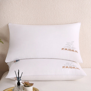 Factory Direct pure cotton hotel style pillow super soft feather velvet pillow cotton embroidery pillow pillow core