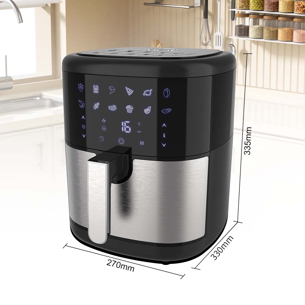 Winningstar estándar británico estándar europeo 6L pollo frito papas fritas huevo tarta barbacoa hogar multifunción pantalla táctil freidora de aire