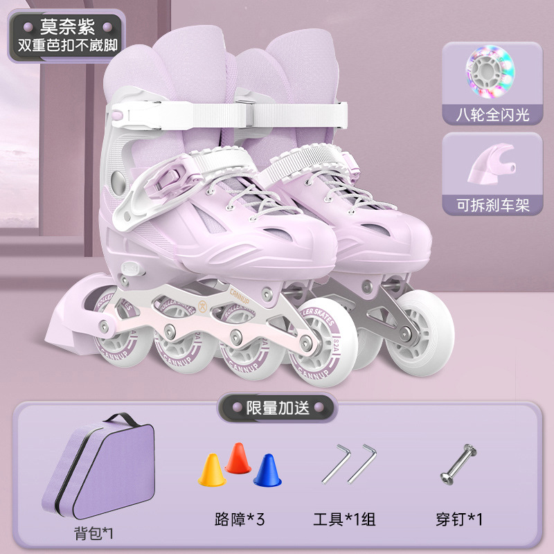 Flash Style [Double Button] Purple + Backpack