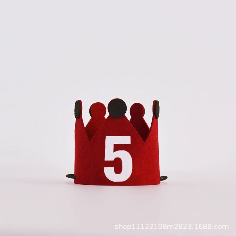 Números de la corona de vino rojo 5-Embalaje individual / Altura 9cm Diámetro 10cm