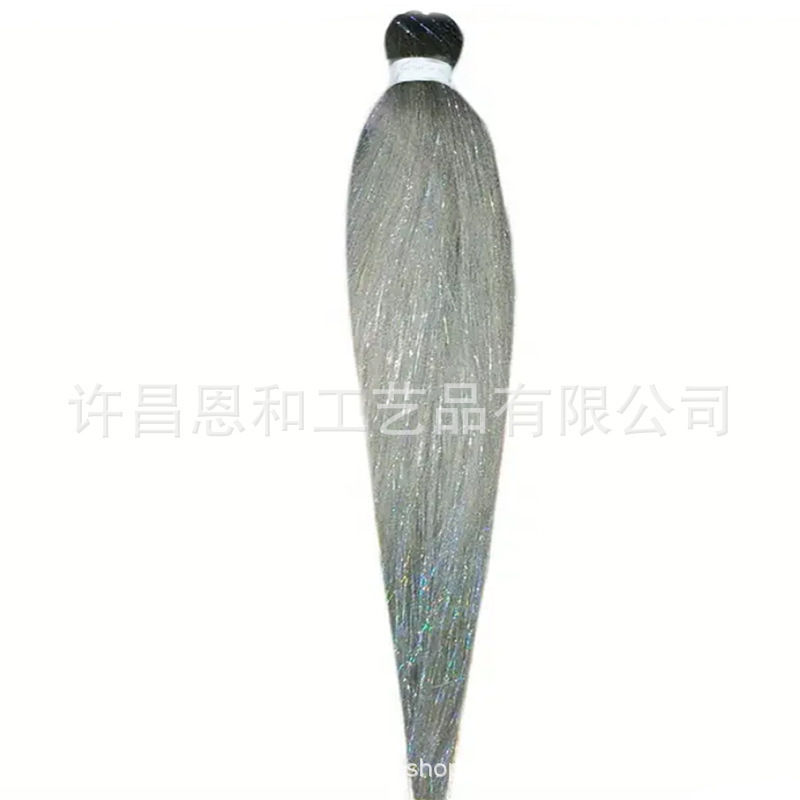 Transfronterizo color gradiente EZ gran trenza láser fibra química trenzada cabello fácil cabello trenzado africano pelucas