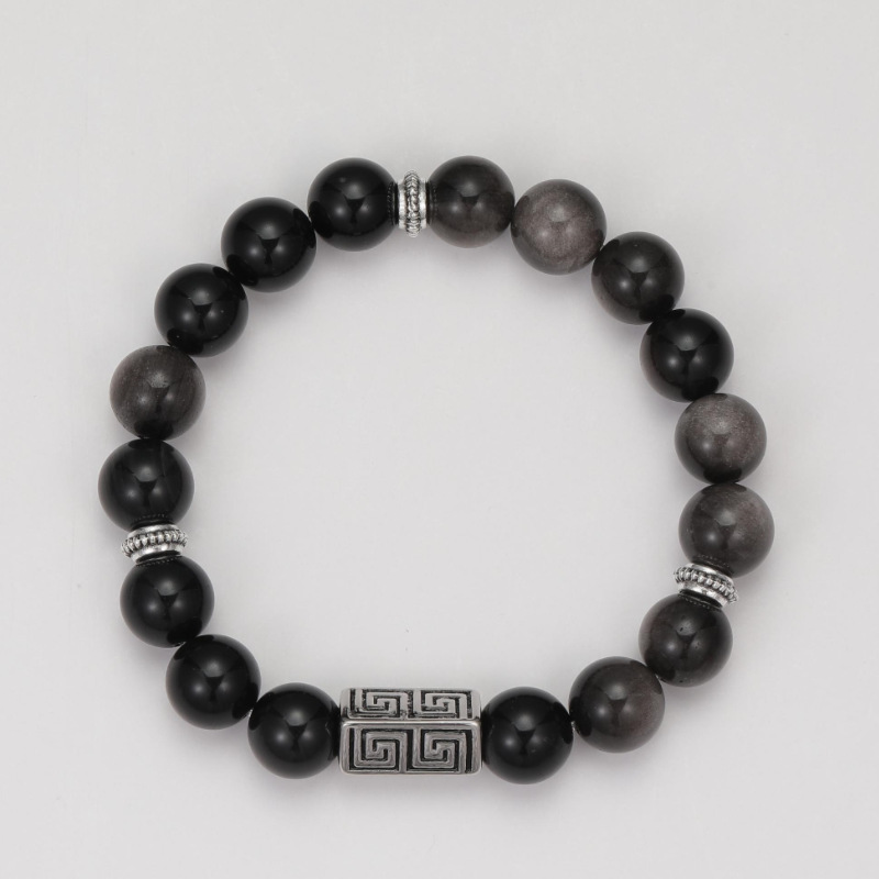 Casual, Daily, Party Occasion Simple Style Geometric Color Block Obsidian Bracelets In Bulk