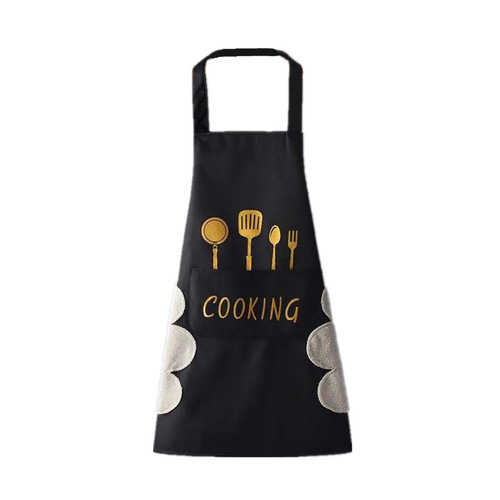 Home Use Washable Kitchen Korean Style Nordic Wind Square Waterproof Apron Cover Up for Couples Adult Custom Printed Ad Logo