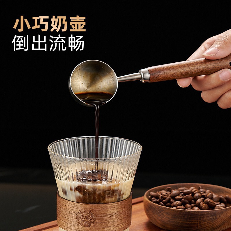 304 クルミハンドルコーヒースプーンロングハンドルコーヒー粉計量スプーンベーキングショートハンドルステンレス鋼コーヒー豆特別なスプーン|undefined