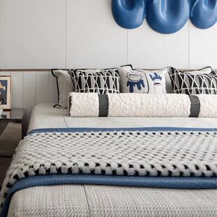 Light luxury modern model room bedding sales department Model Room bedding soft decoration simple multi-piece set