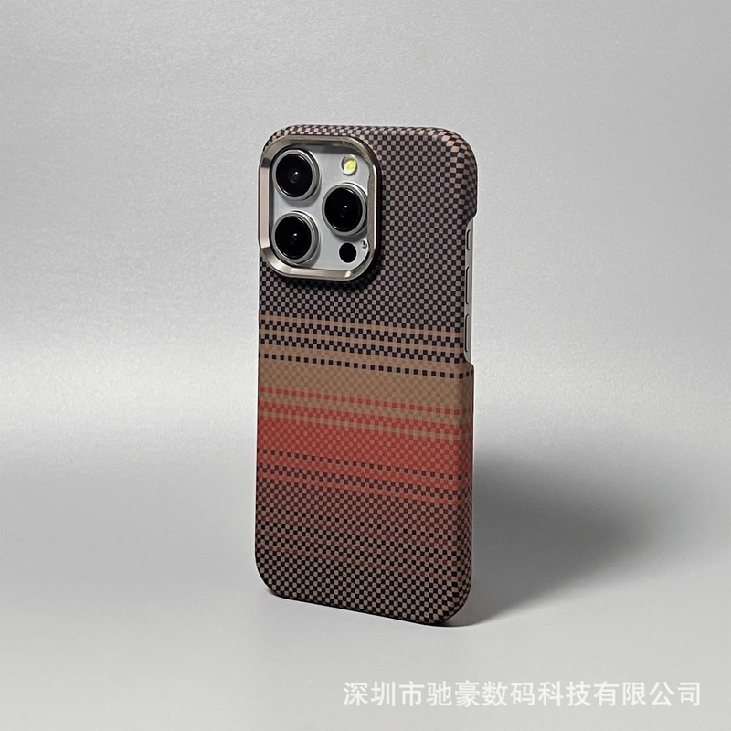 iPhone16promax 磁気電話ケース Apple 15 つや消しスキンフィールメタルレンズ PC に適したケブラー|undefined